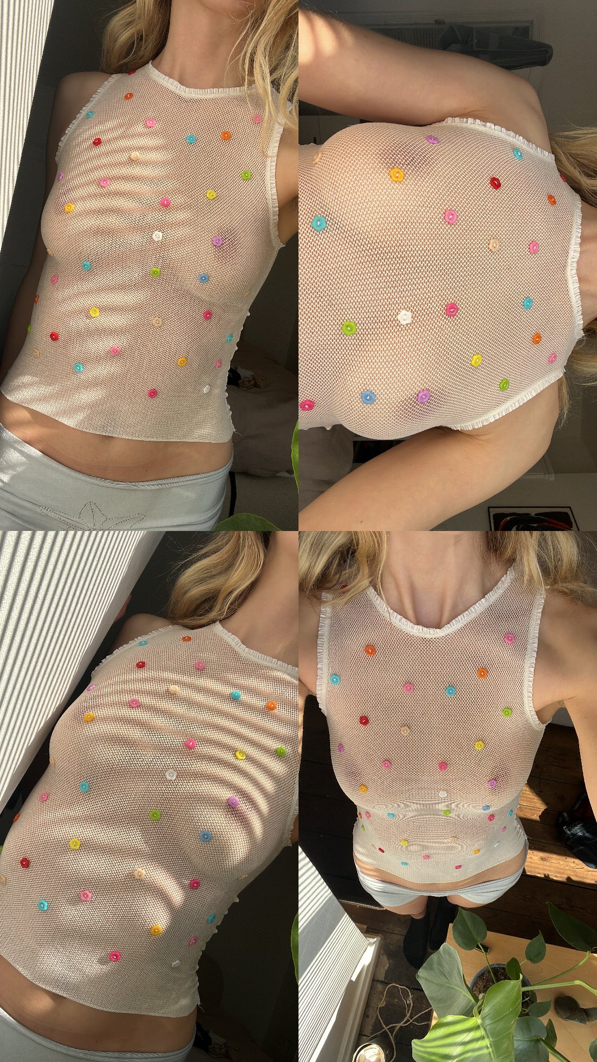 BUTTON MESH TOP